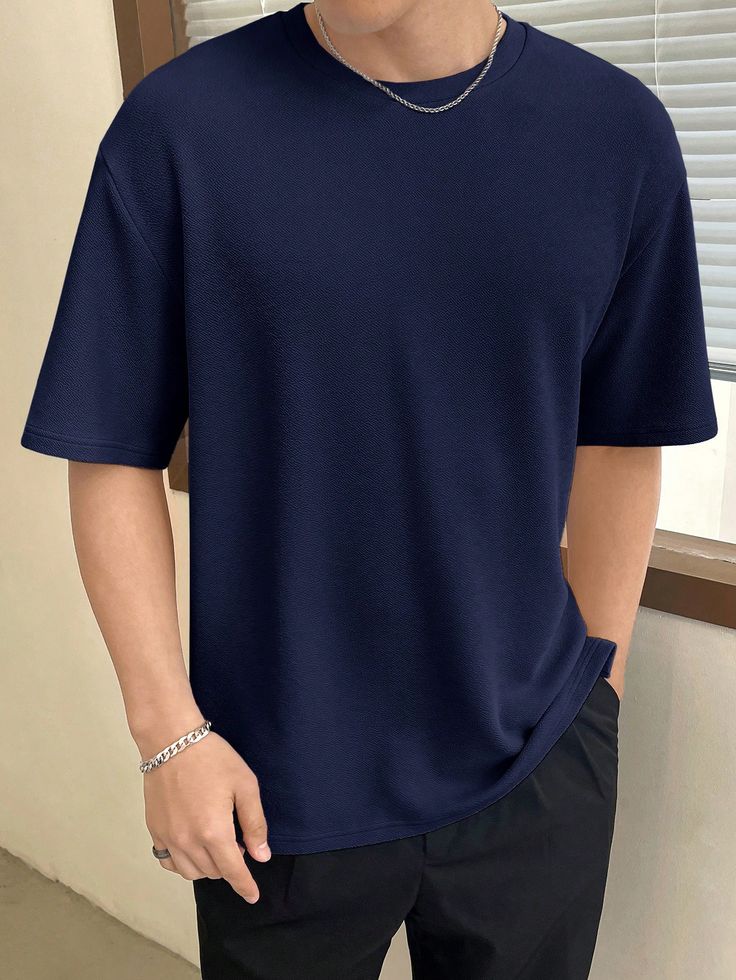 Navy blue oversized t-shirt