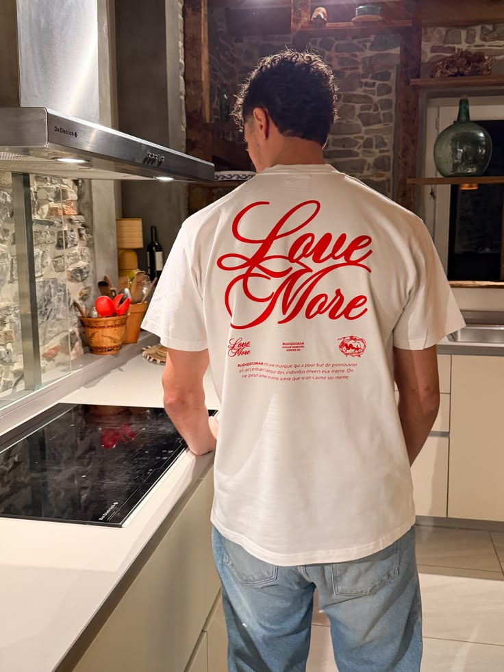 Love More Oversized Tee – White